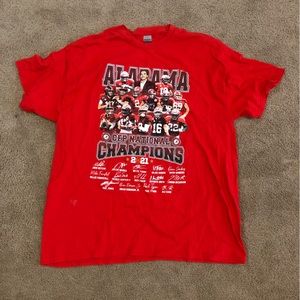 2021 Alabama Crimson Tide College Football championship t-shirt.